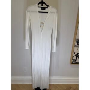 Louisa Ballou - Helios Plunge-front jersey Maxi Dress - Small